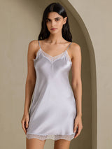 [Hopea] SilkSilky-FI Spaghetti Strap Sweetheart Neck Yöpaita 001