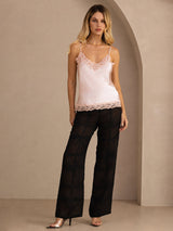 [Pinkki] SilkSilky-FI Spaghetti Strap V Neck Camisole Top 006