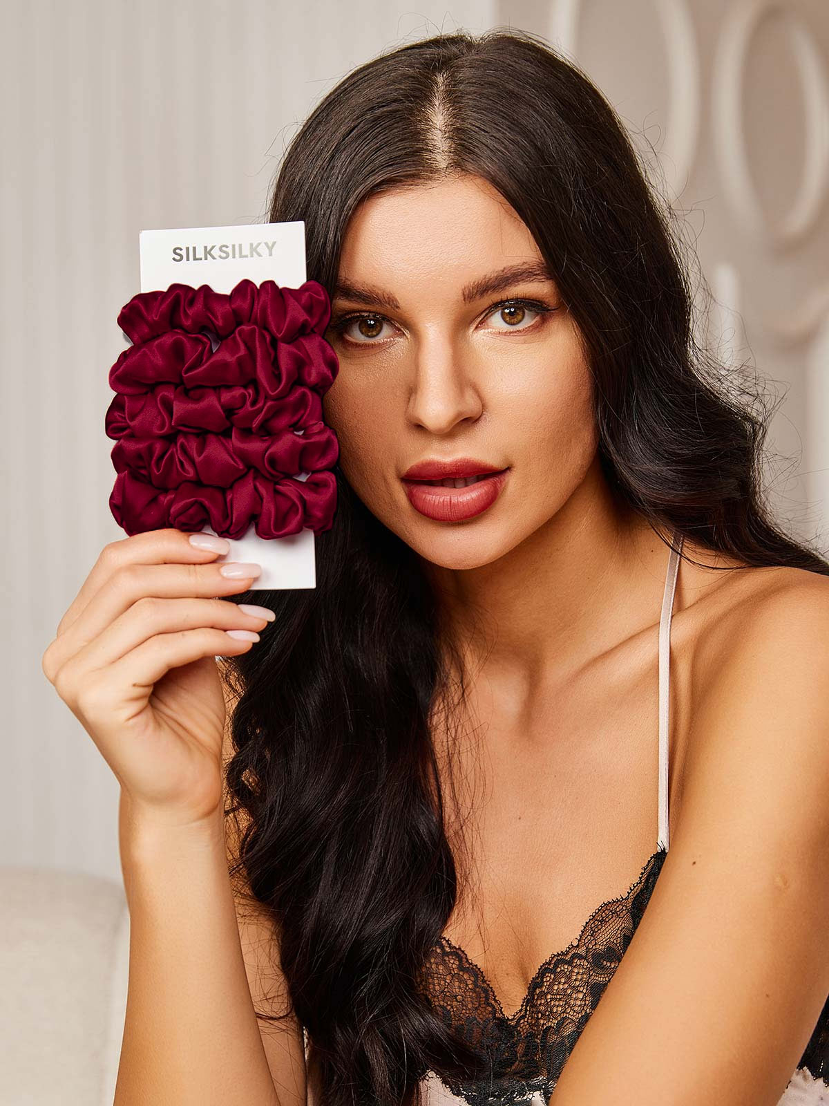 [Fuksia] SilkSilky-FI 19Momme Scrunchie 002