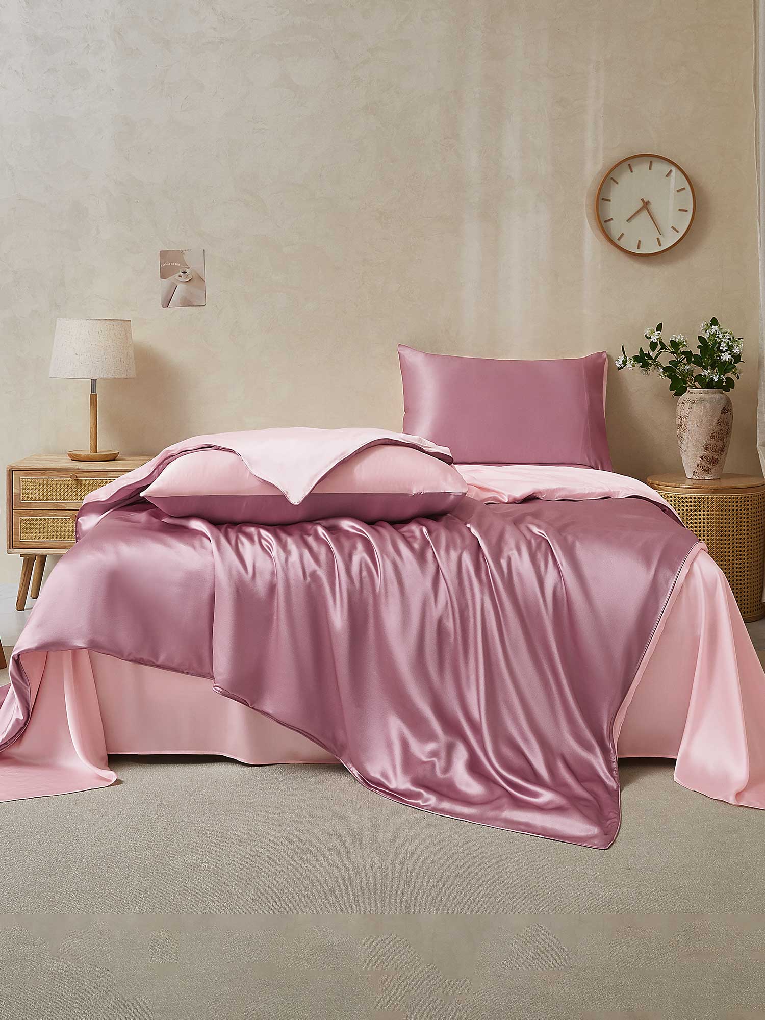 [VaaleanMauve+VaaleaPinkki] SilkSilky-FI 25Momme Bedding Set 002,