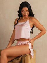 [Pinkki] SilkSilky-FI Spaghetti Strap Camisole Setti 003