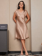 [Toscana] SilkSilky-FI Cap Sleeve V Neck Yöpaita 004