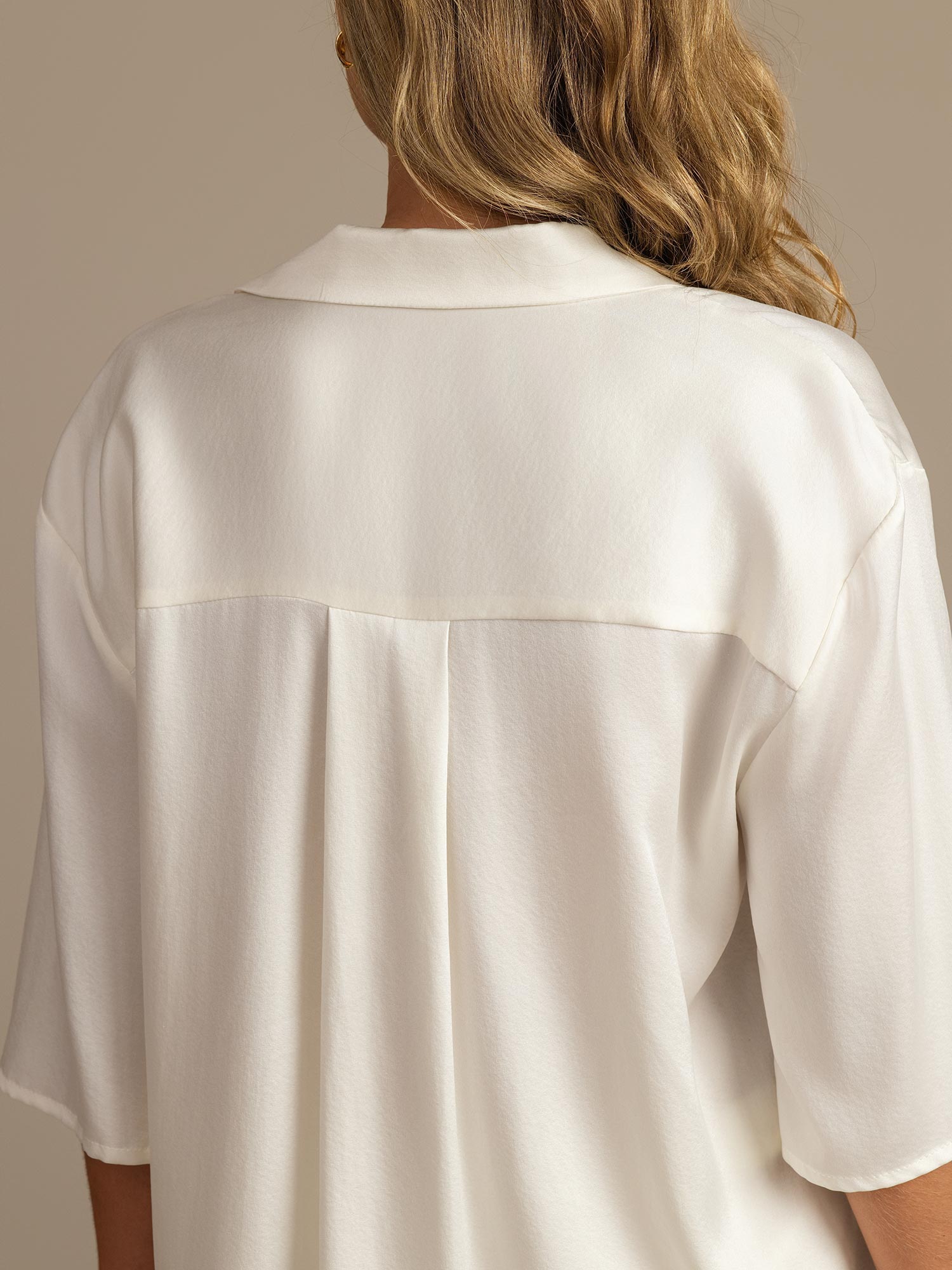 [Valkoinen] SilkSilky-FI 19Momme Womens Pajamas 004,