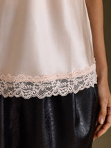[Pinkki] SilkSilky-FI Spaghetti Strap V Neck Camisole Top 005