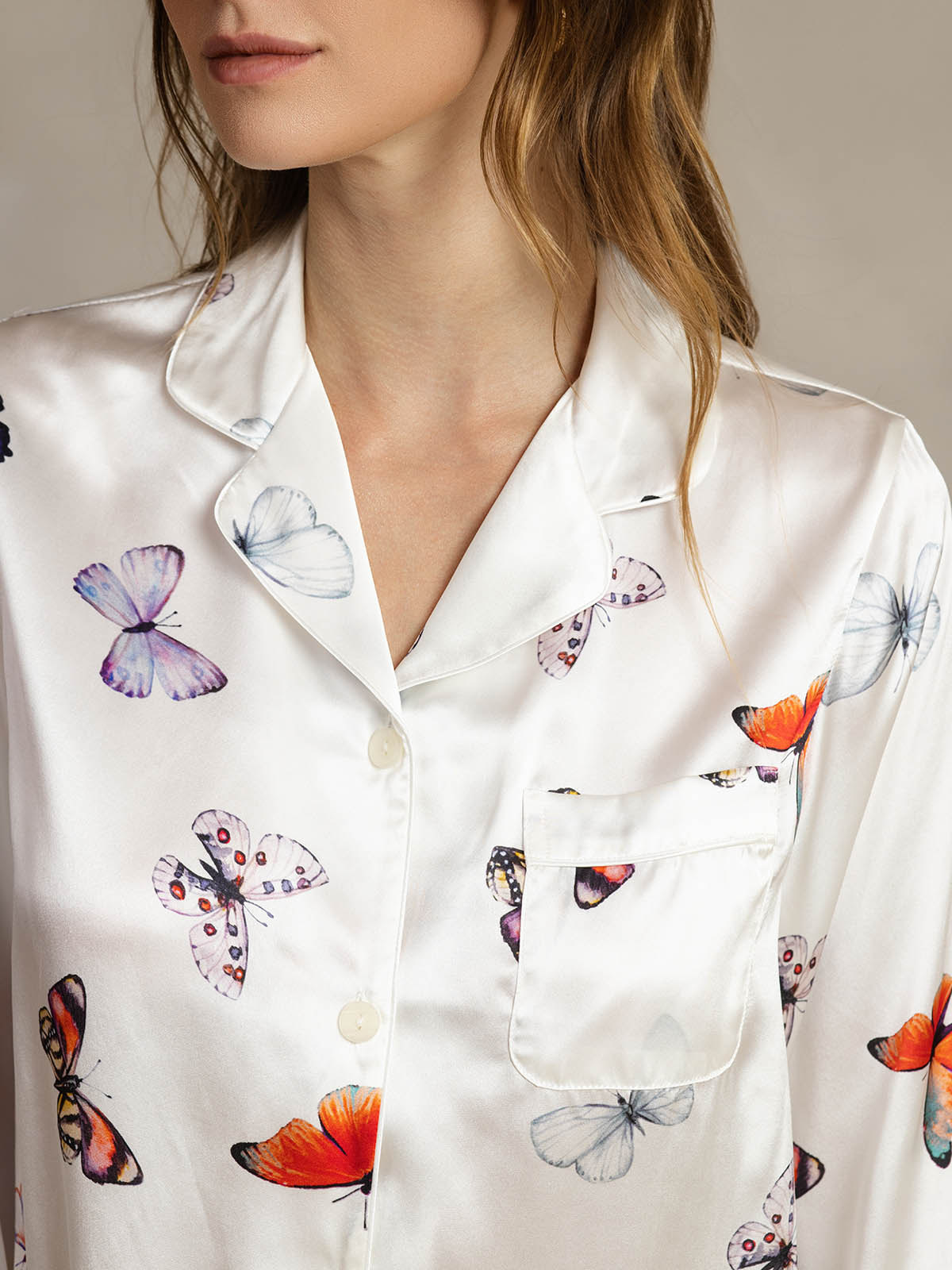 [Valkoinen Perhonen] SilkSilky-FI Womens Pajamas 004