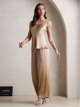 [Samppanja] SilkSilky-FI Hihaton Neliskulmainen Kaulus Camisole Setti 006