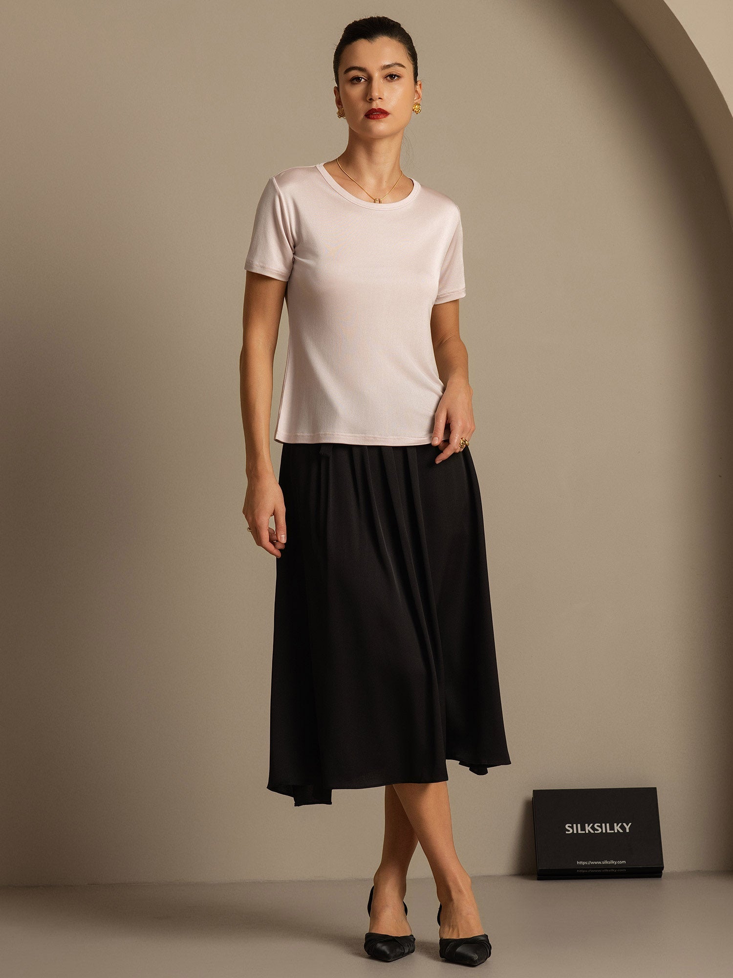 [Vaalea Pinkki] SilkSilky-FI Womens T-Shirt 003,