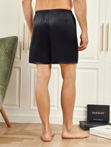 [Musta] SilkSilky-FI Men's Sleep Shorts 002