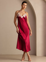 [Viini] SilkSilky-FI Spaghetti Strap V Neck Mekko 001