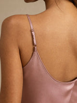[Vaalean Mauve] SilkSilky-FI Spaghetti Strap Camisole Setti 004