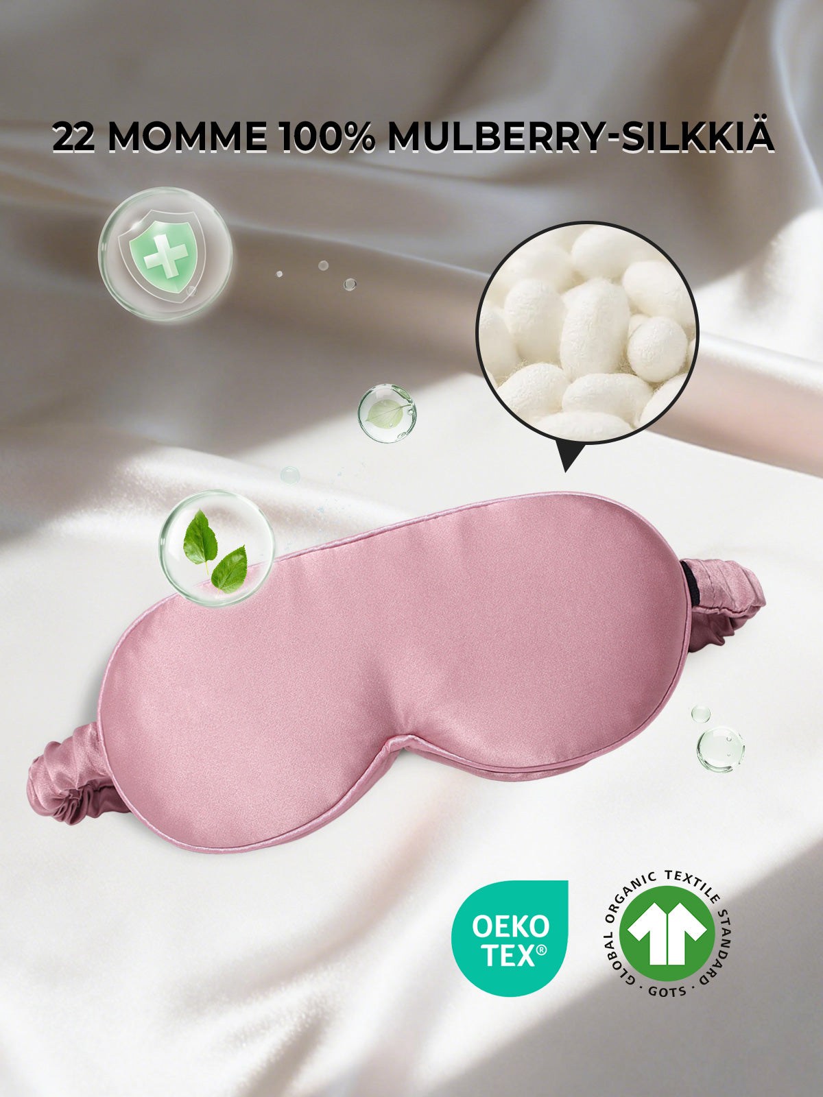 [Vaalean Mauve] SilkSilky-FI Eye Mask 002