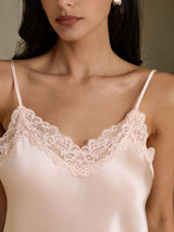 [Pinkki] SilkSilky-FI Spaghetti Strap V Neck Camisole Top 004