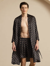 [Musta Ketju] SilkSilky-FI Long Sleeve Miesten Pyjamat 001