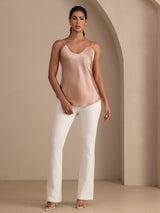 [Toscana] SilkSilky-FI Spaghetti Strap V Neck Camisole Top 006