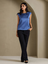 [Aito Petrooli] SilkSilky-FI Cap Sleeve Round Neck Naisten T-paita 005