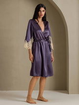 [Purppuranharmaa] SilkSilky-FI 3/4 Sleeve Naisten Aamutakki 006