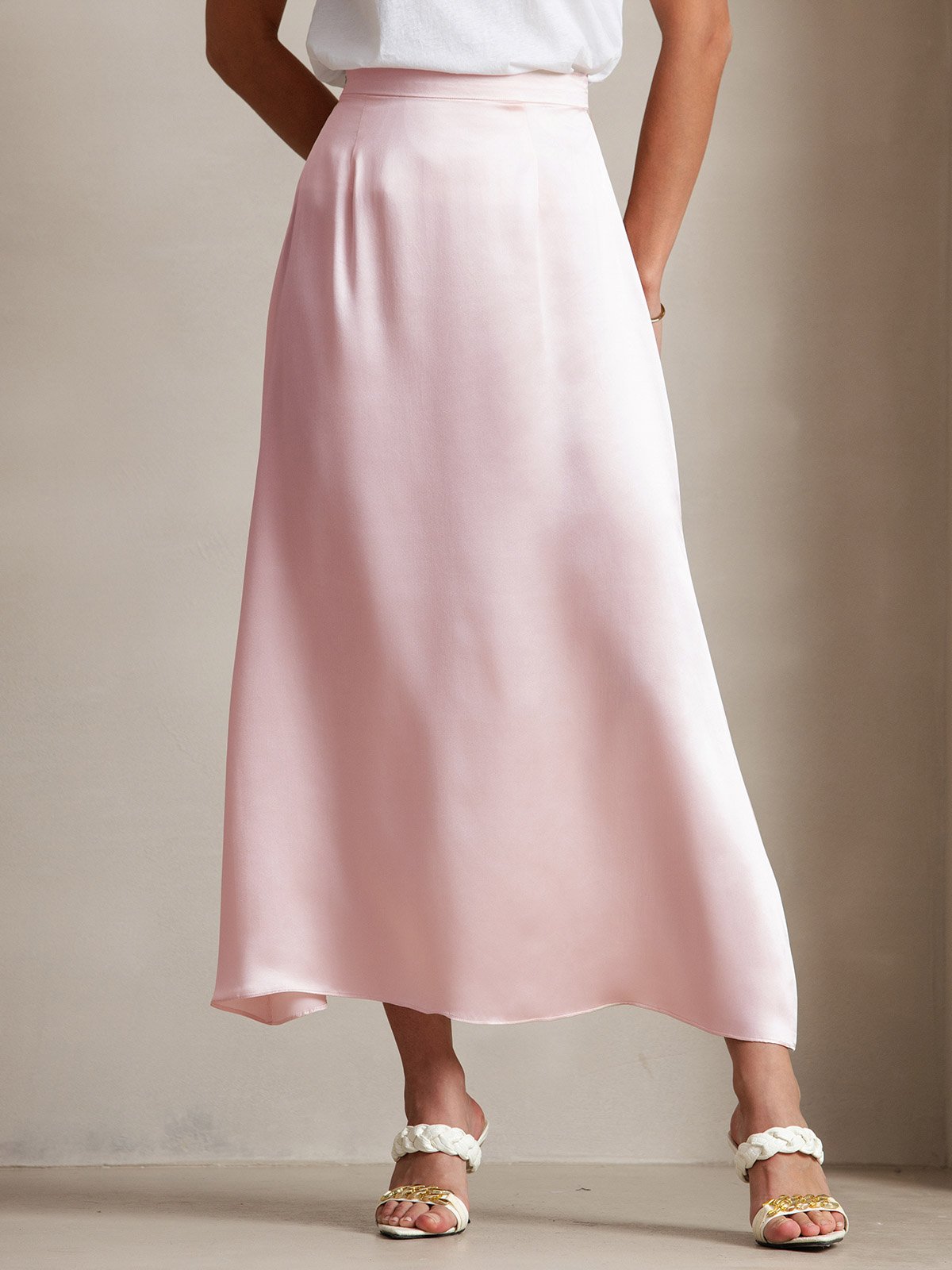 [Pinkki] SilkSilky-FI 19Momme Skirt 003