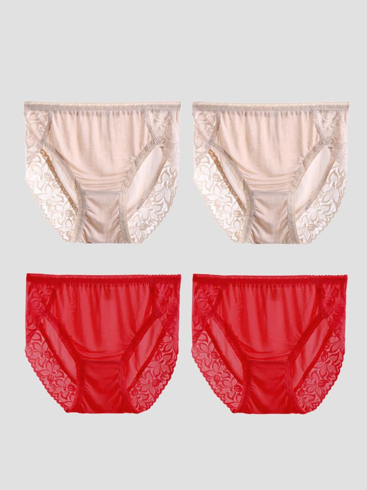 SilkSilky-FI Panty Beige+Punainen 003