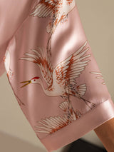 [Pinkki] SilkSilky-FI 3/4 Sleeve Naisten Aamutakki 004