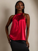 [Viini] SilkSilky-FI Sleeveless Halterneck Naisten T-paita 001