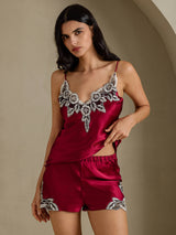 [Viini] SilkSilky-FI Spaghetti Strap V Neck Camisole Setti 003