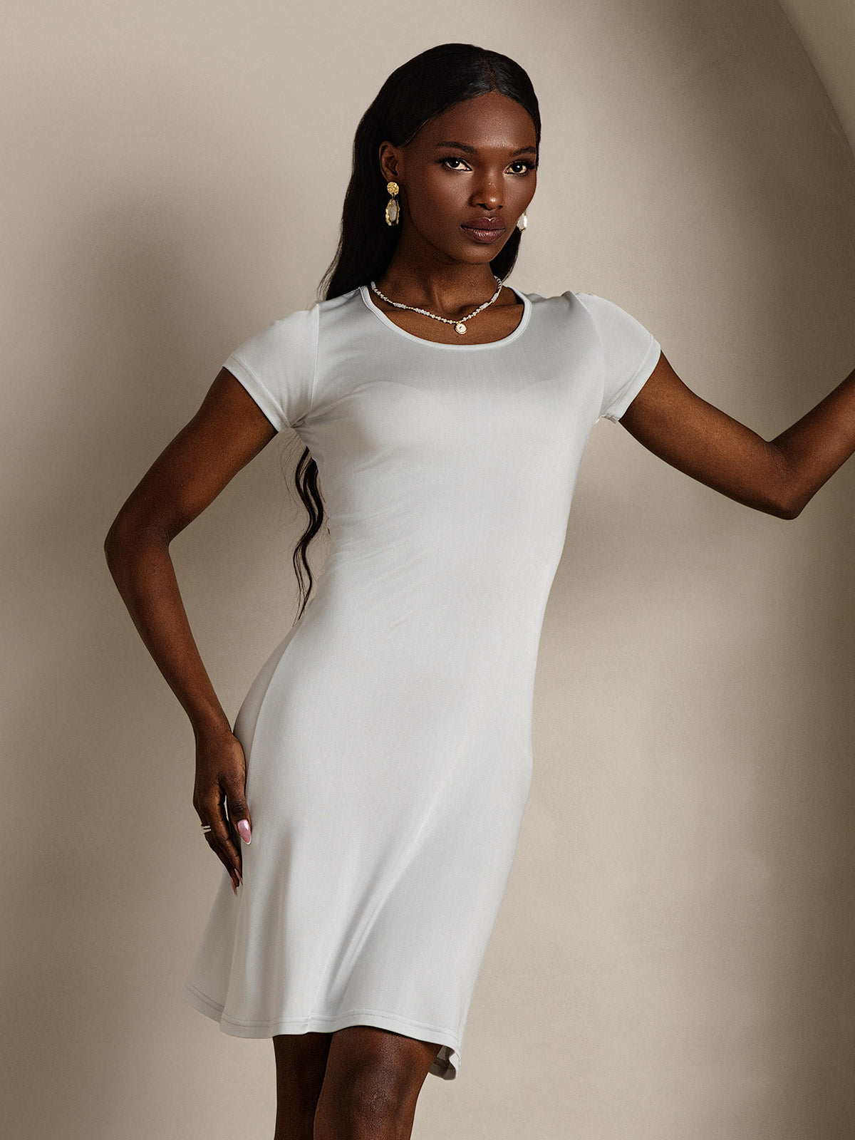 [Valkoinen] SilkSilky-FI Womens Loungewear 001,