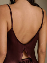 [Ruskea] SilkSilky-FI Spaghetti Strap Camisole Setti 005