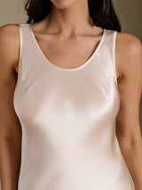 [Beige] SilkSilky-FI Sleeveless Mekko 004