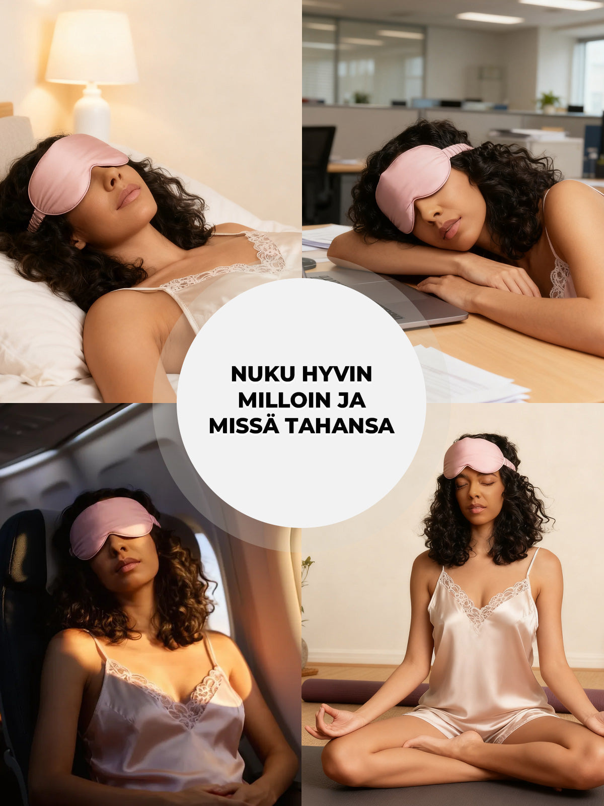 [Vaalean Mauve] SilkSilky-FI Eye Mask 007