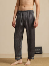 [Musta Ginkgo] SilkSilky-FI Men's Sleep Shorts 001