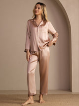 [Toscana] SilkSilky-FI Long Sleeve Notkokaulus Naisten Pyjamat 001