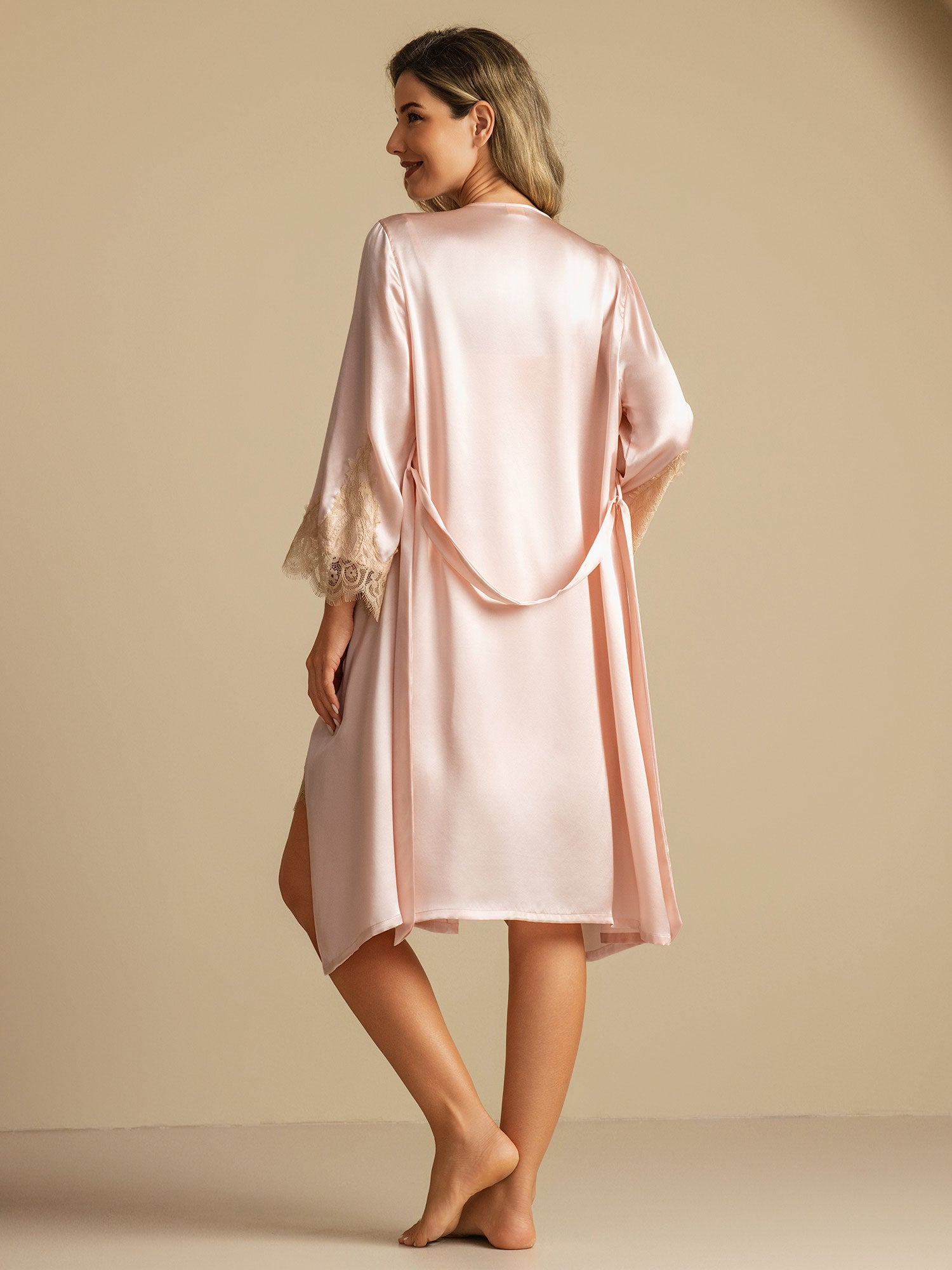 [Pinkki] SilkSilky-FI Nightgown&Robe Set 002,
