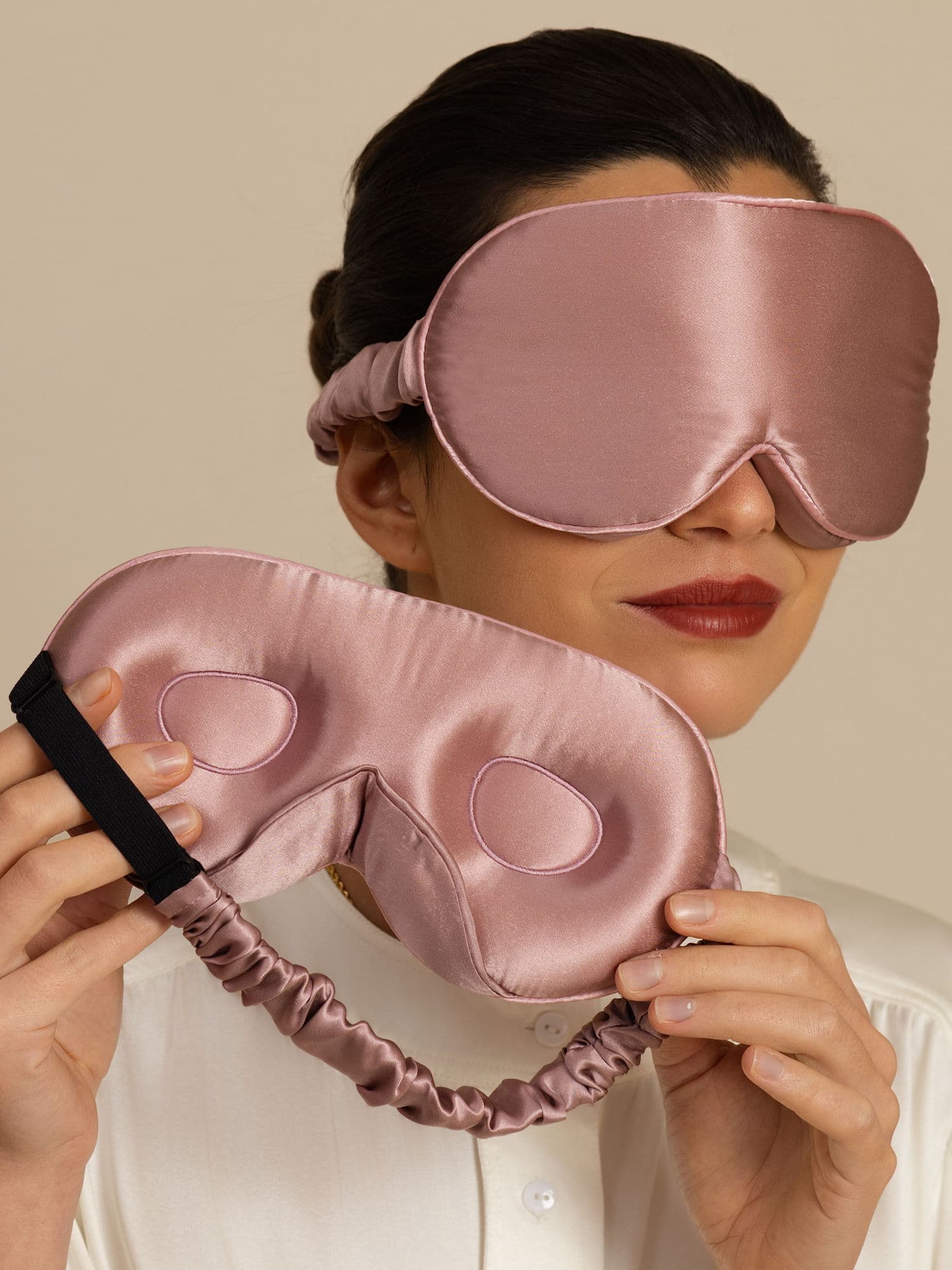 [Vaalean Mauve] SilkSilky-FI Silmämaski 001