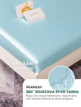 [Vaaleansininen] SilkSilky-FI 19Momme Vuodevaatteet Setti 004