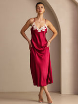 [Viini] SilkSilky-FI Spaghetti Strap V Neck Mekko 005
