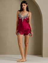[Viini] SilkSilky-FI Spaghetti Strap V Neck Camisole Setti 006