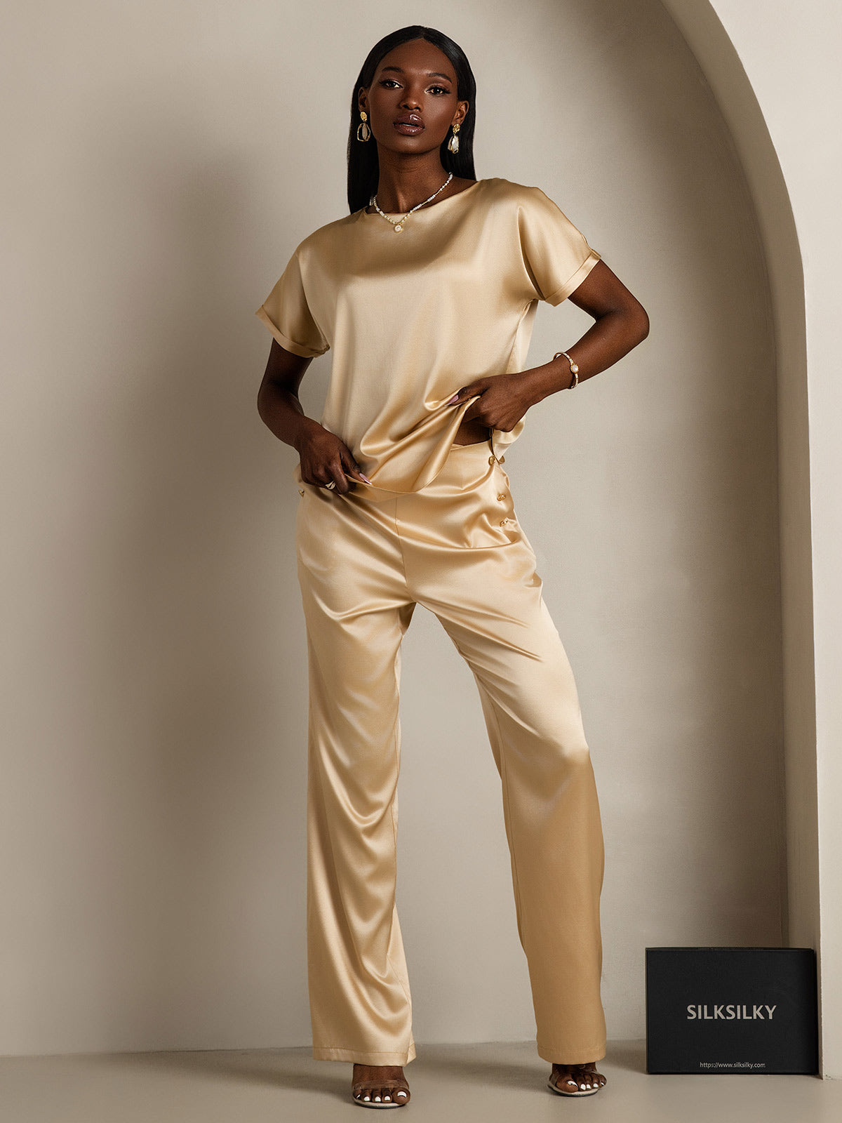 [Samppanja] SilkSilky-FI 19Momme Womens T-Shirt 006