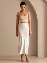 [Beige] SilkSilky-FI Hame 005