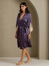 [Purppuranharmaa] SilkSilky-FI 3/4 Sleeve Naisten Aamutakki 008