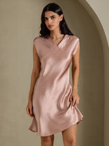 [Toscana] SilkSilky-FI Cap Sleeve V Neck Yöpaita 003