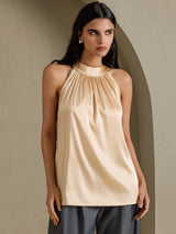[Samppanja] SilkSilky-FI Sleeveless Halterneck Naisten T-paita 001