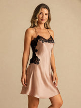 [Toscana] SilkSilky-FI Spaghetti Strap V Neck Yöpaita 005