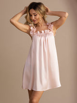 [Pinkki] SilkSilky-FI Sleeveless Square Neck Yöpaita 001
