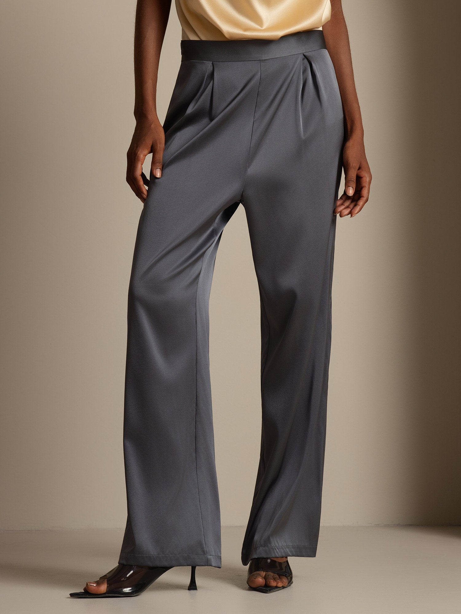 [Tumman Harmaa] SilkSilky-FI 19Momme Womens Pants 003,