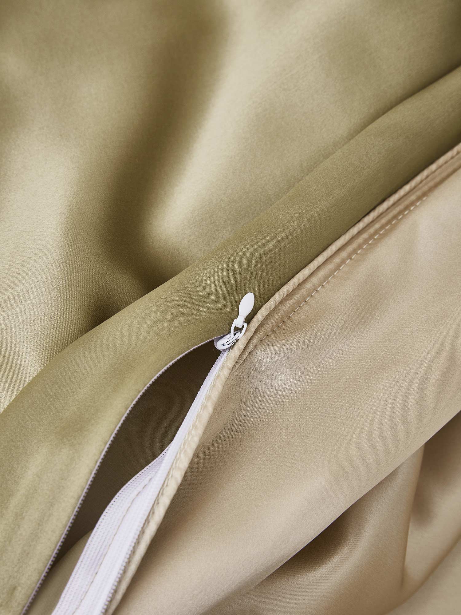 [Beige+Khaki] SilkSilky-FI 19Momme Bedding Set 007,