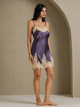 [Purppuranharmaa] SilkSilky-FI Spaghetti Strap V Neck Yöpaita 011