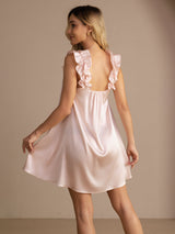 [Pinkki] SilkSilky-FI Sleeveless Square Neck Yöpaita 002