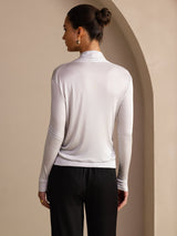 [Harmaa] SilkSilky-FI Long Sleeve Wrap Naisten Puserot 002