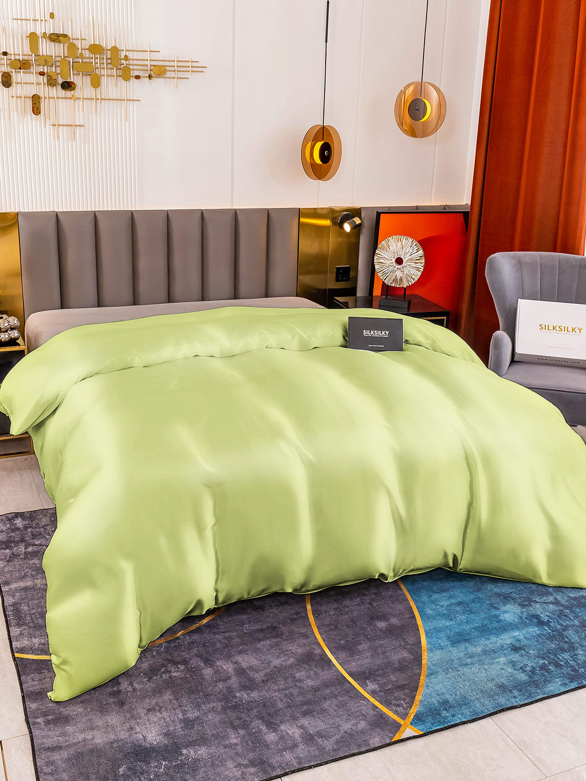 [Mintunvihreä] SilkSilky-FI 19Momme Duvet Cover 002