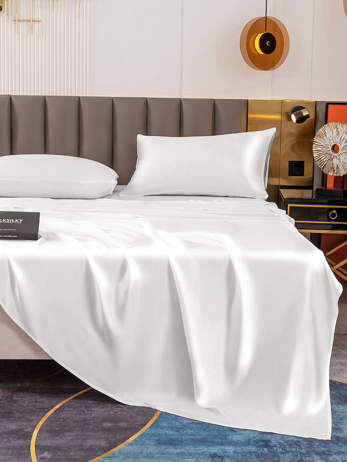 [Valkoinen] SilkSilky-FI 19Momme Bedding Set 006